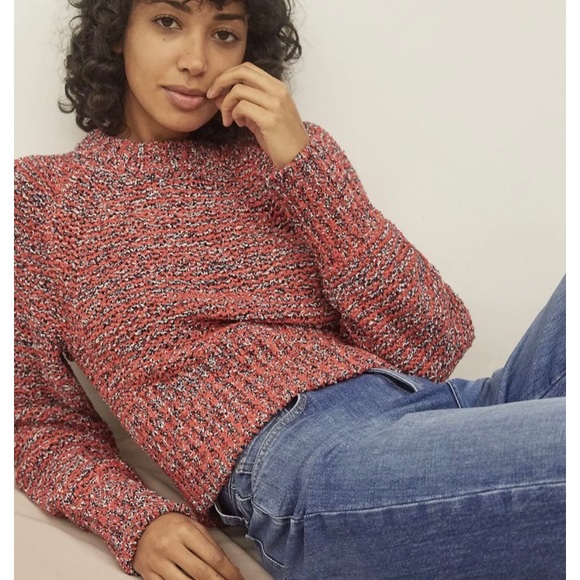 NEW Current/Elliott The Moonshine Mock Neck Chunky Knit Pullover Jumper Sweater - Picture 6 of 12